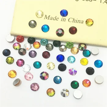 

SS3-SS40 Crystal Color mixing rhinestones 3D Nail Art Decoration rhinestones silver Flatback Rhinestones Glitter Gems 025