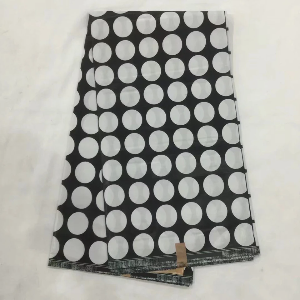 White &Black Dots Veritable batik fabric/ African indonesian batik ...