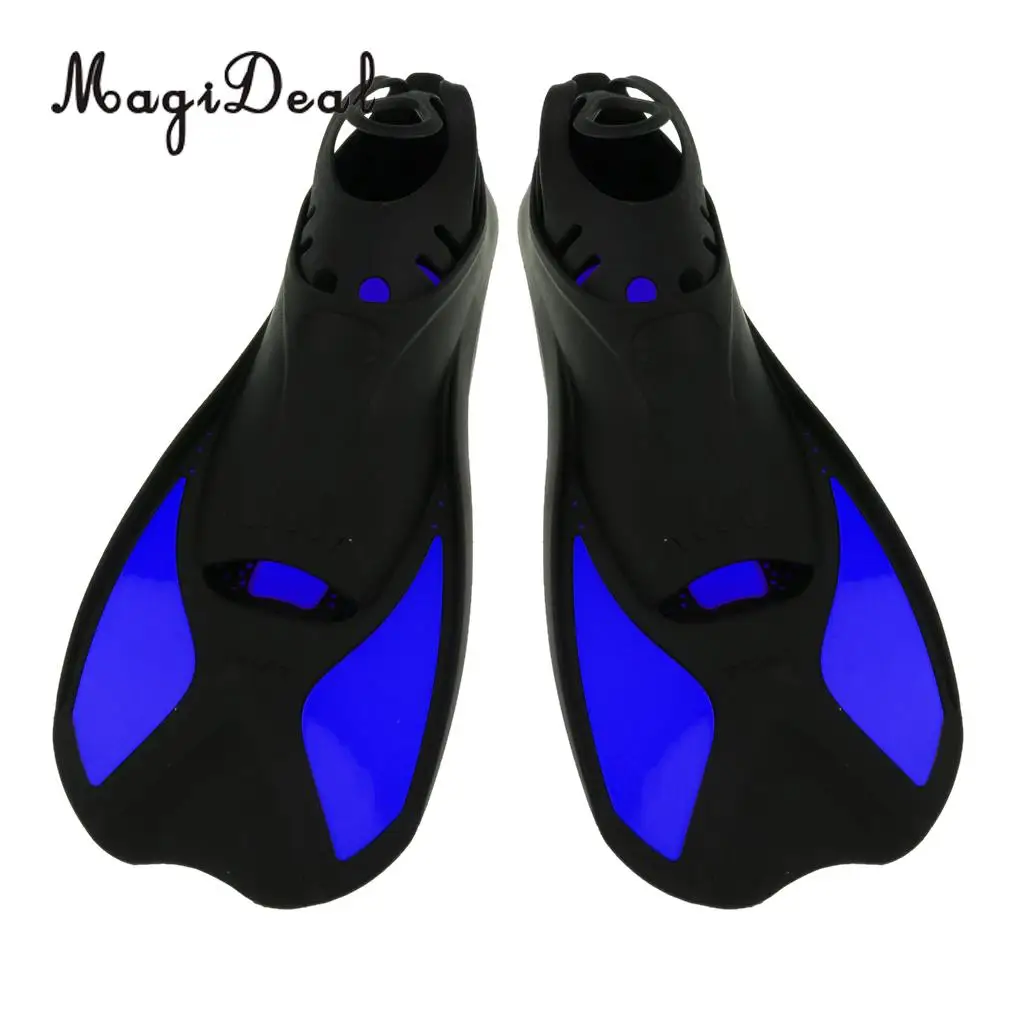 MagiDeal Universal Full Foot Short Fins Scuba Diving Swim Training Flippers Kid Adult Swimming Fins Snorkeling Water Fin 6 Sizes