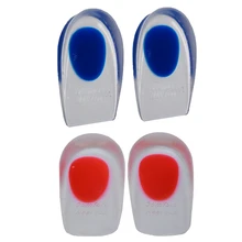 1Pair Orthopedic Insoles Silicon Gel Heel Cushion Insoles Soles Relieve Plantar Fasciitis Protectors Heel Spur Support Inserts border for traveler silicone height increasing insoles heel spur cushion soles relieve foot pain protectors heel cup insole