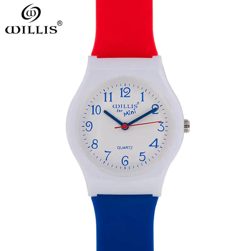 

WILLIS brand Children Watch Fashion Silicone waterproof Kids Electronic wristwatch Rhinestone Diamonds Clock Girls Ladies Women