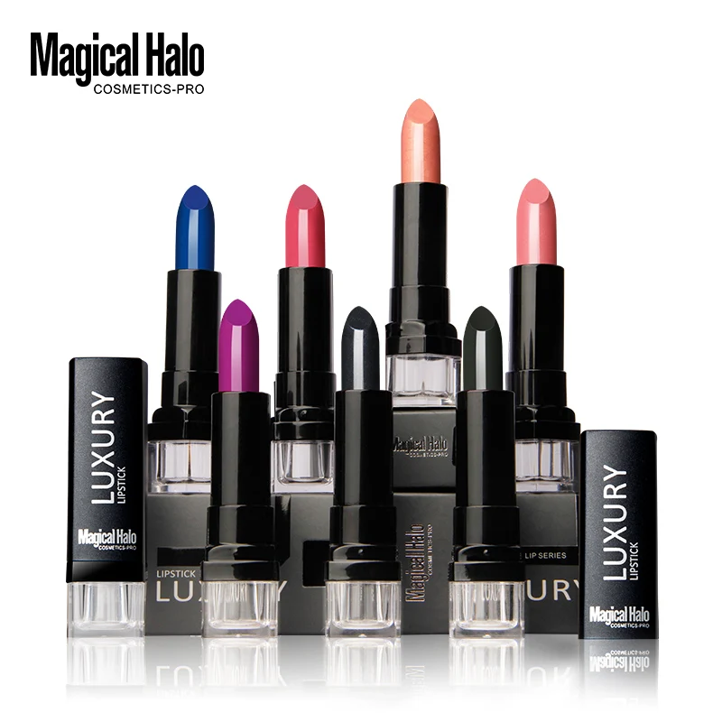 

1pc Magical Halo Shimmer Lip Stick Long Lasting Lipstick Matte Lip Cream Waterproof Nude Batom Blue Vampire Makeup Retro Red