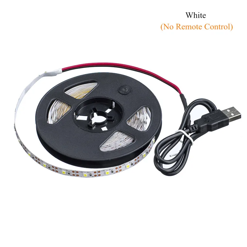 Светодиодная лента светильник USB 2835SMD DC5V гибкий светодиодный светильник лента RGB 0,5 м 1 м 2 м 3 м 4 м 5 м ТВ Настольный экран задний светильник Диодная лента - Испускаемый цвет: white