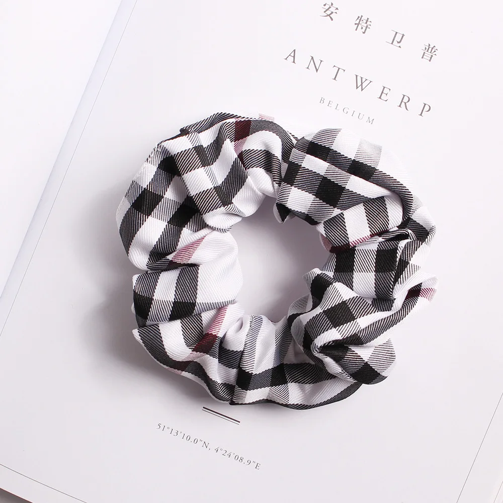 Классический плед Scrunchies стрейч Scrunchie для женщин эластичные ленты для волос головные уборы для девушек хвост держатель мода Хаар Аксессуары