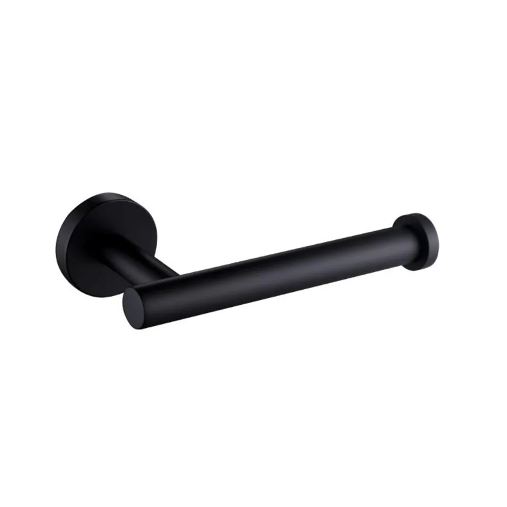 Billig Matte Schwarz SUS 304 Edelstahl Wc Papier Halter Bad Wc Rollen Halter Handtuch Ring Rack Bad Zubehör