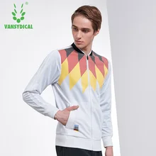 Vansydical спортивные куртки осень Для мужчин с длинным рукавом спортивная одежда с застежкой "молния" топы Фитнес тренировки одежда тонкая верхняя одежда