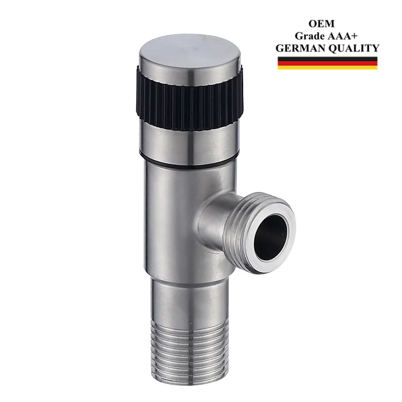 

G1/2 Water Segregator Switch Valve Angle Filling Stops for Toilet extender Kitchen Bathroom Basin Faucet 304 Stainless Steel