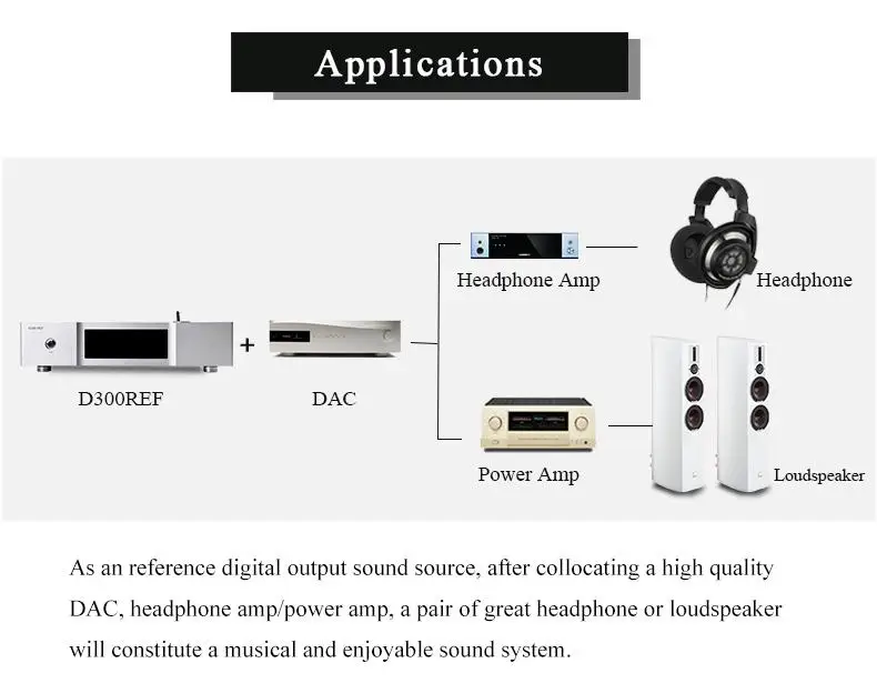 R-019 Soundaware D300REF контрольный уровень нового поколения PCM& DSD цифровой музыкальный сетевой преобразователь цифровой проигрыватель