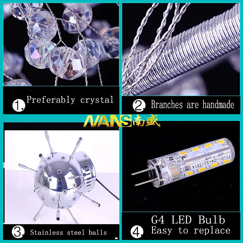 Современные светодиодные Хрустальные потолочные светильники NANS G4Led для гостиной