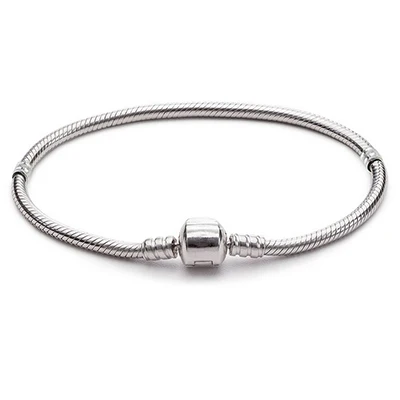 Женский браслет из змеиной цепи украшенный бусинами чешского стекла|bracelets for|chamilia