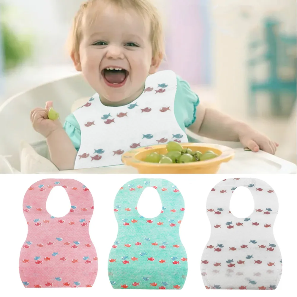 25PCS Baby Disposable Saliva Towel One Time Waterproof Infant Newborn Bib Adjustable Cloth Smart Baby Stuff for Outdoor