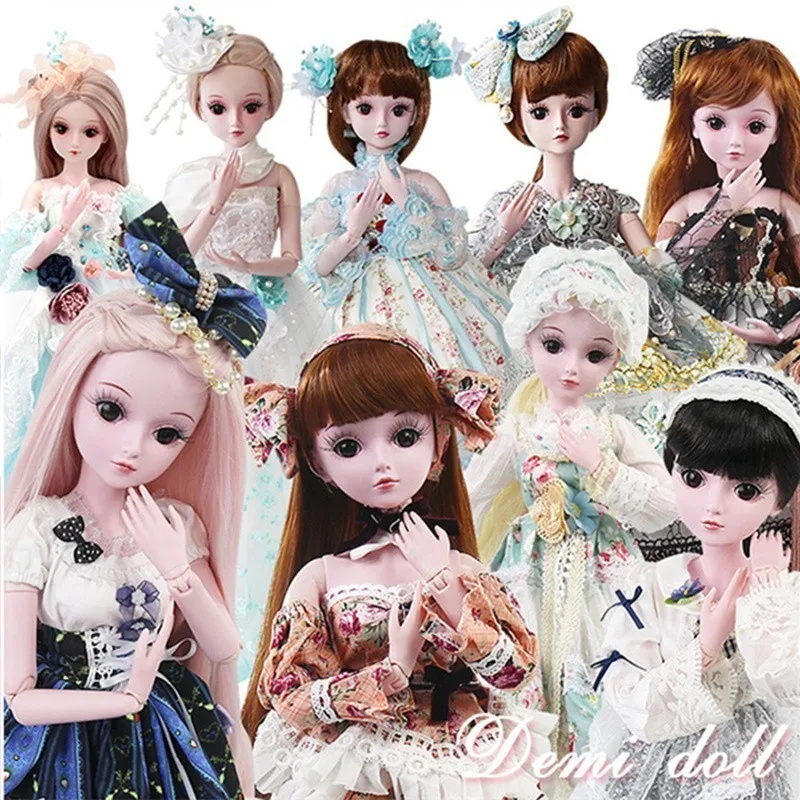 

1/3 Bjd Doll 60cm /23.6 inches Height 19 Ball Jointed Dolls DIY wig Shoes clothes hair eyes Makeup girl Toys Collection