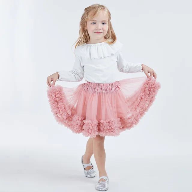 Toddler Baby Girls Tutu Skirt Fluffy Children Ballet Kids Pettiskirt