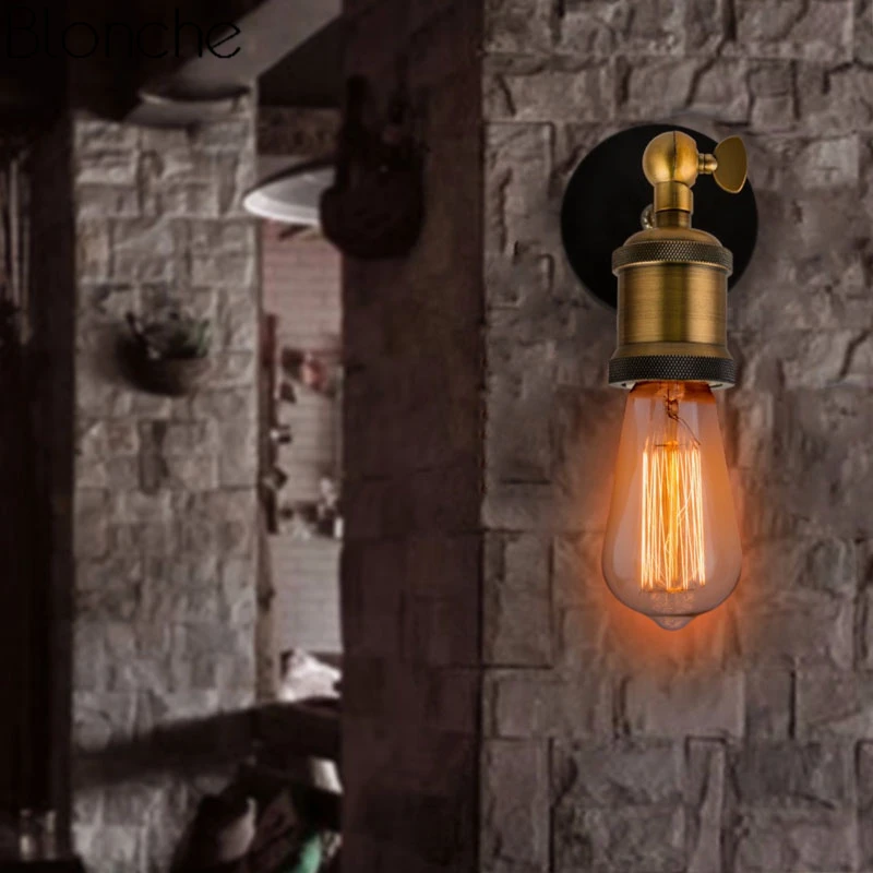 Винтажные настенные светильники, настенный светильник-бра, светильник E27 Edison, лофт, промышленный светильник, Декор для дома, светильник для ванной, спальни