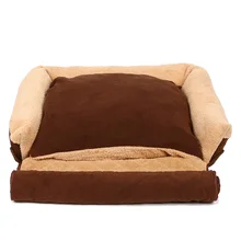 Кушетка для собак и кошек мягкая теплая забавная кровать подушка щенок 4 способа использования высокого качества