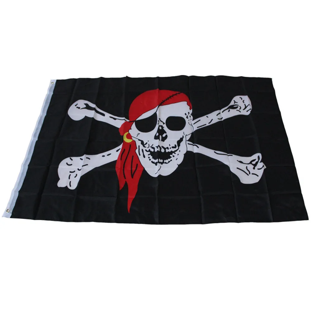 Пиратский флаг 3x5 футов бязь флаг бейлоуин Джолли Роджер череп флаг полиэстер баннер флаги и баннеры домашний декор