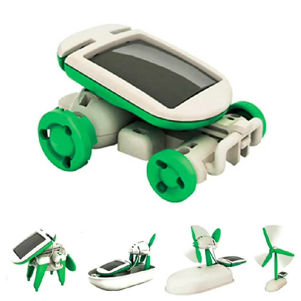 Solar Powered Robot Racing Car Vehicle Educational Kids Mini Gadget Toy W2T4 
