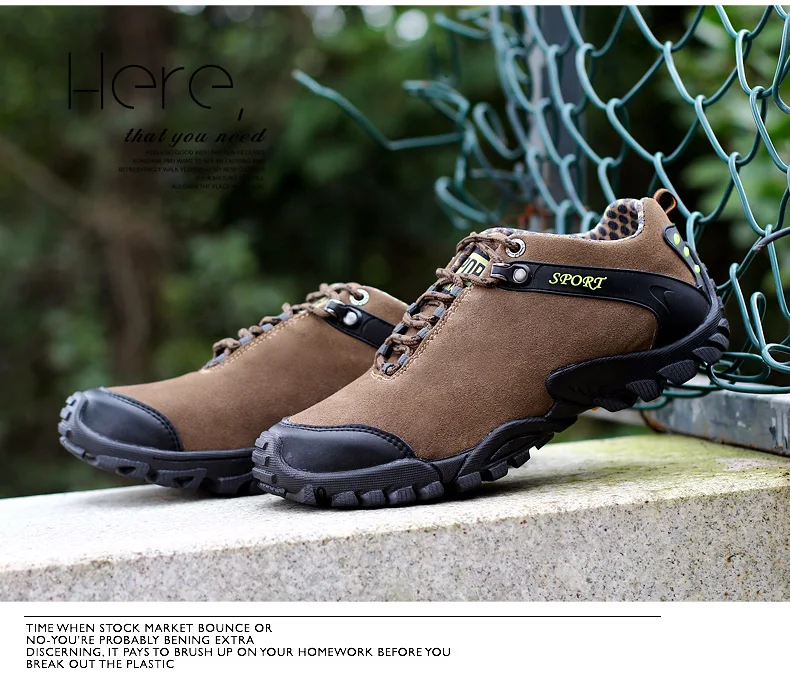 Prikol Лето Для мужчин Пеший Туризм обувь Восхождение Водонепроницаемый Открытый Гора обуви мужской поход тапки для натуральной кожи