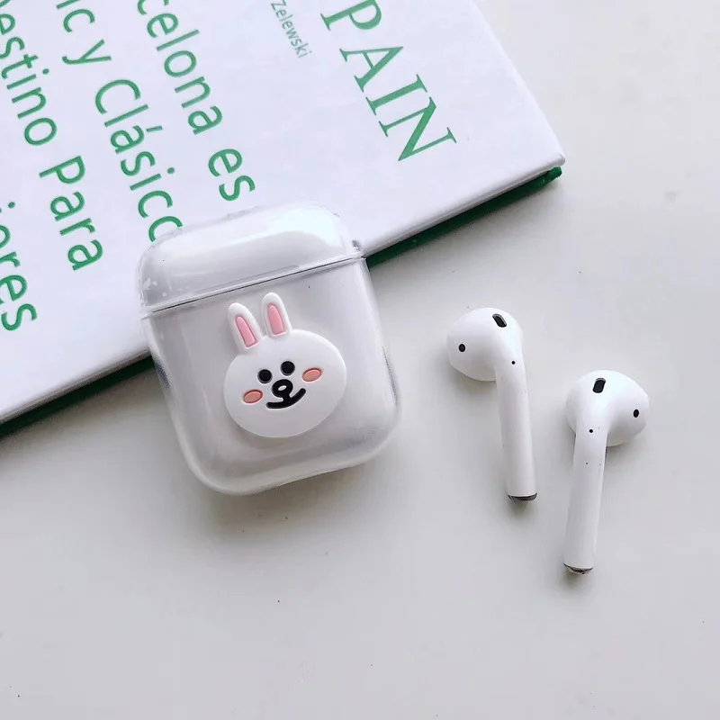 Мультфильм милый 3D Микки Минни большие глаза Airpods Крышка для Apple беспроводной Bluetooth гарнитура Ipod анти-осень мягкая коробка оболочки