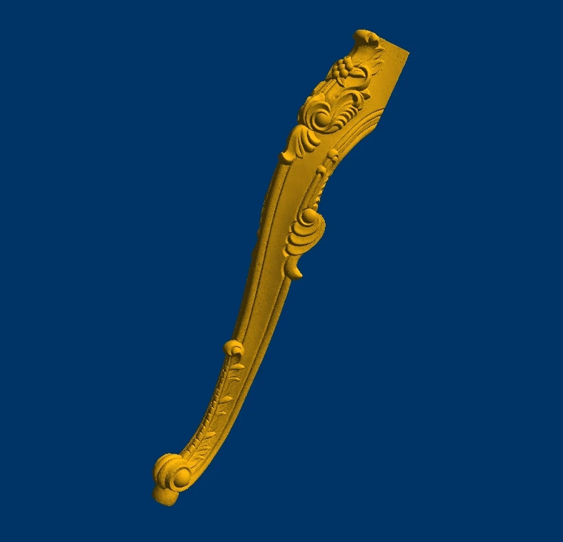 Модель 3D STL для фрезерного станка с ЧПУ рельефный дизайн мебельная ножка дивана