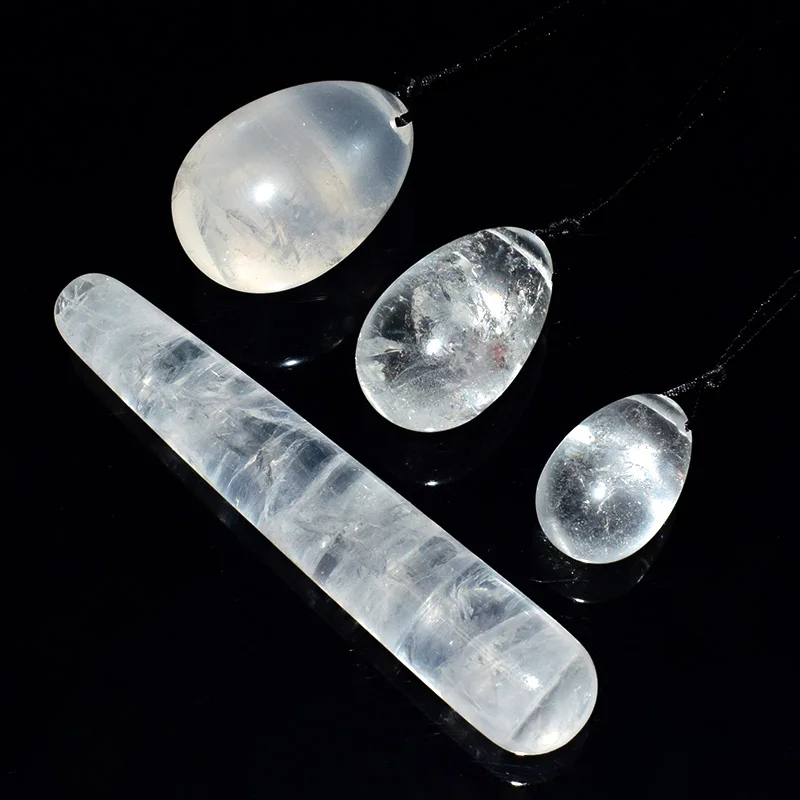 Quartz Rock Yoni Egg Crystal Massage Wands Jade Eggs Ben Wa Balls for