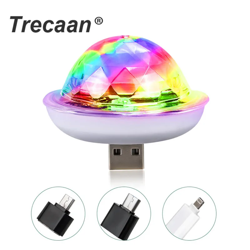 Миниатюрный USB светильник для вечевечерние диско RGB волшебный хрустальный шар