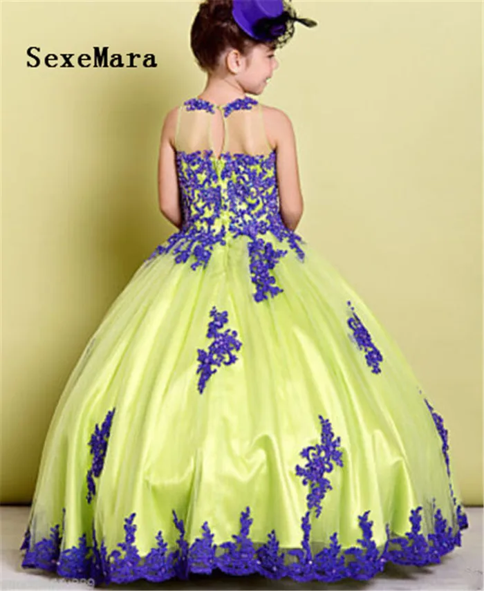 Hoge Kwaliteit Gele Prinses Jurk met Kant Applicaties Puffy Tule Bloem Meisje Jurk Voor Speciale Gelegenheid Nieuwste Pageant Gownslx Hoge Kwaliteit Gele Prinses Jurk met Kant Applicaties Puffy Tule Bloem Meisje Jurk Voor Speciale Gelegenheid Nieuwste Pageant Gownslx