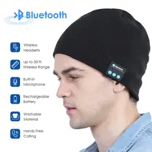 

Bluetooth Wireless Headphone Beanie, Winter Knitting Beanie Cap with Bluetooth Earphones, Gifts for Both Women and Men (Black)