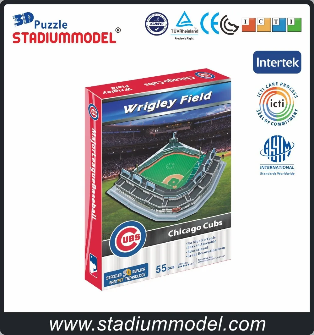 MajorLeagueBaseball MLB Chicago Cubs Home Wrigley полевой стадион 3D головоломка бумага для моделирования