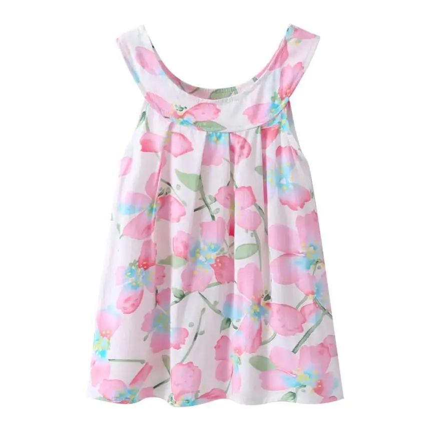 

girls dress Summer Cute Baby Kids Girl Dress Toddler Princess Party Floral Print Tutu Dress m111