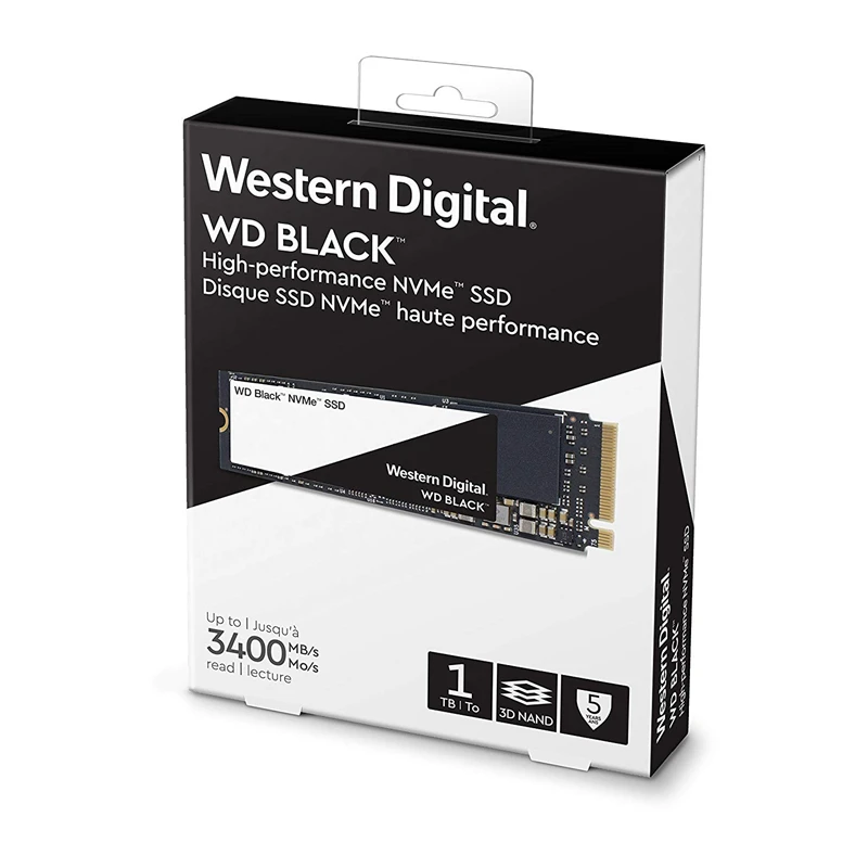  WD SSD negro NVMe 3D NAND 1TB m2 2280 WDS100T2X0C disco de unidad de estado sólido 3400 MB/S pcie-g