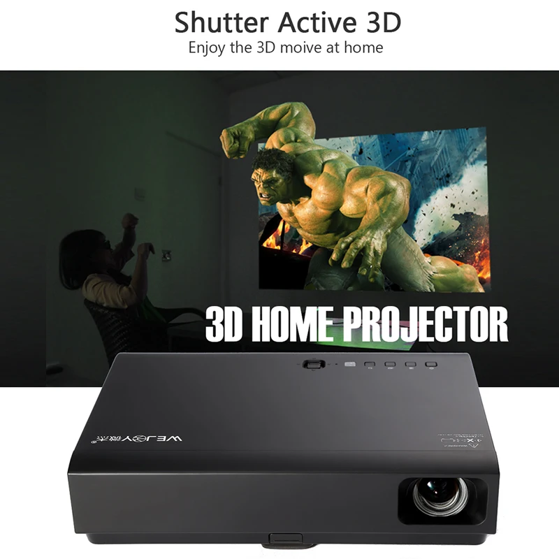 Лазерный домашний кинотеатр Wejoy DL 310 3D проектор Full HD 1080P DLP Android портативный ТВ шоу 4K