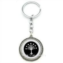 TAFREE แฟชั่นผู้ชายเครื่องประดับ keycahin ต้นไม้สีขาวของกรณี Gondor สำหรับ Lord of The Ring Key สำหรับแฟนผู้ชายผู้หญิ...(China)