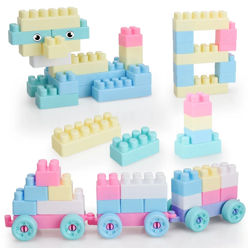 Children Puzzle Assembling Large Particle Building Blocks Toy 100 Granules Bag DIY Toy Building Blocks Accessories Kids Toys Children Puzzle Assembling Large Particle Building Blocks Toy 100 Granules Bag DIY Toy Building Blocks Accessories Kids Toys