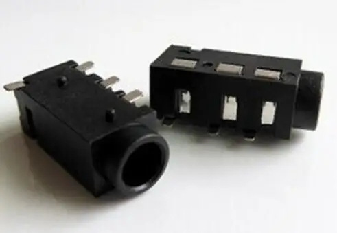 10 шт. 3 5 мм Женский аудио разъем 4 Pin SMT SMD Разъем для наушников PJ 320D|Соединители| |