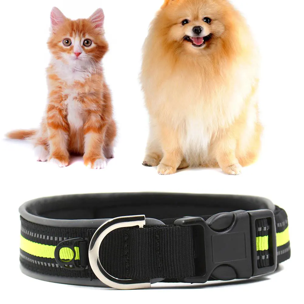 Светоотражающий нейлоновый ошейник для собак и кошек|dog collar reflective|dog collarpet dog |