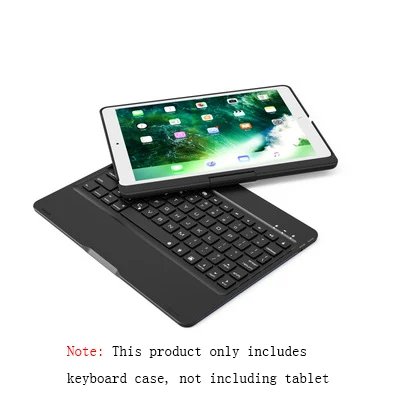 Роскошный вращающийся на 360 чехол из алюминиевого сплава для iPad aie 3 Pro 10,5 A1701 Беспроводная подсветка Bluetooth клавиатура чехол+ ручка+ пленка - Цвет: black