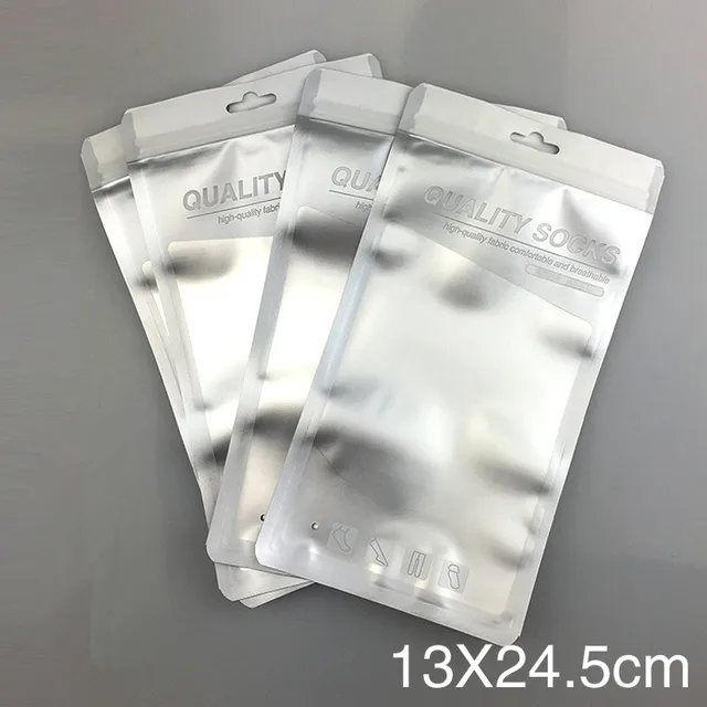 13x24.5cm socks Ziplock Plastic Bags clear socks Packing Pouch bag with