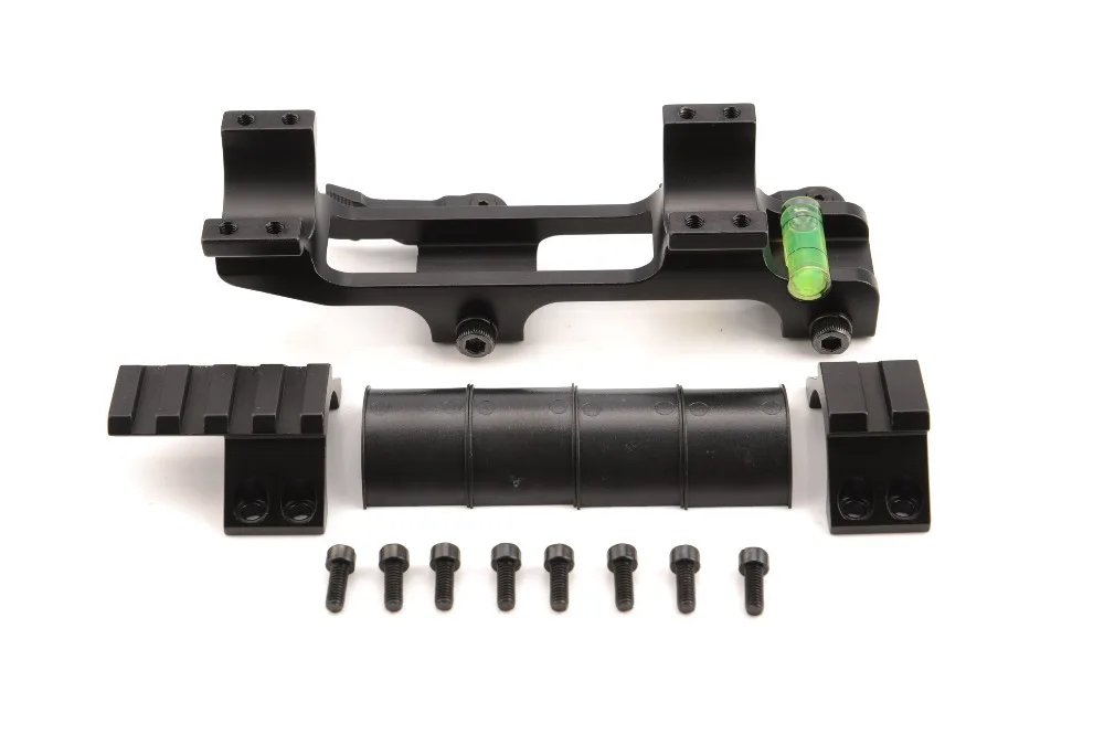 Base de Montagem com Espírito Acessório para a Caça Picatinny Trilho Âmbito Anel qd Buble Nível Arma 30mm - 25.4mm 17 Acessórios e suporte de extensão