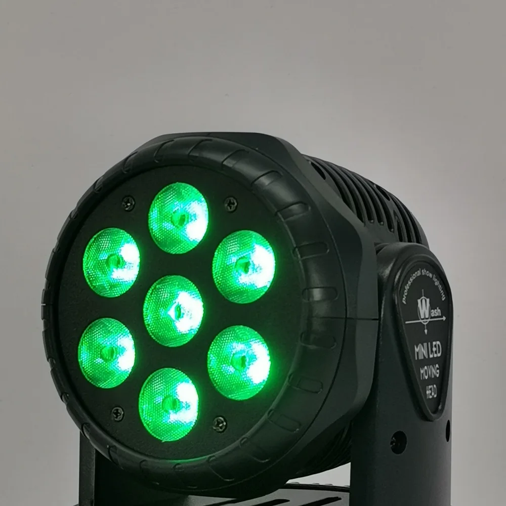 7x10w mini moving head lights rgbw 4in1 beam moving head light dmx512 professional stage disco equipment