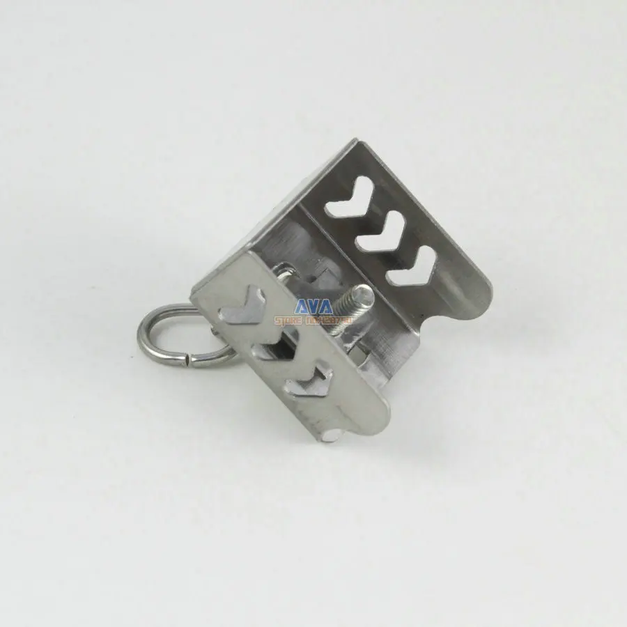 10 Pieces Stainess Steel Curtain Track End Caps Curtain Track End Stops 28x26x17mm