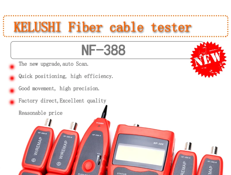 NF-388 многоцелевой сетевой тестер для проверки кабелей с 8 дальними гнездами для тестирования Ethernet