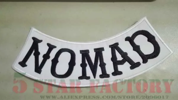 

CAFE RACER SONS OF NOMAD VEST BOTTOM ROCKER BIKER ANARCHY JACKET PATCH ,HAMC VEST MOTORCYCLE DIY NOMADS PATCH