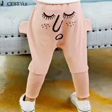 Мода для малышей Свободные хлопчатобумажные брюки длинные легинсы, шаровары нательная детская Костюмы