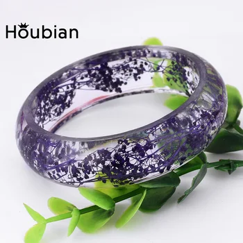 

Houbian New Resin Dry Flower Bracelet Purple Almighty Dried Flower Bracelet Women'S Party Accessories