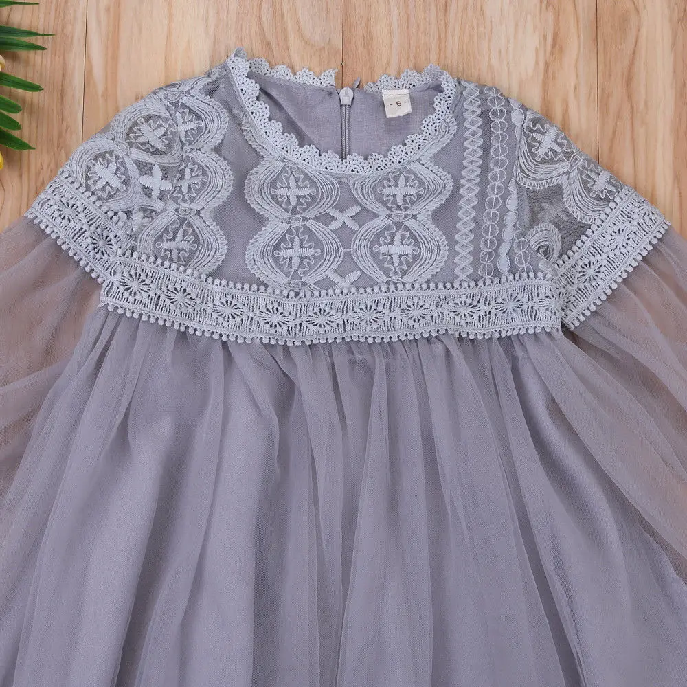 Сетчатое платье для новорожденных и маленьких девочек летние платья с длинными рукавами одежда для малышей