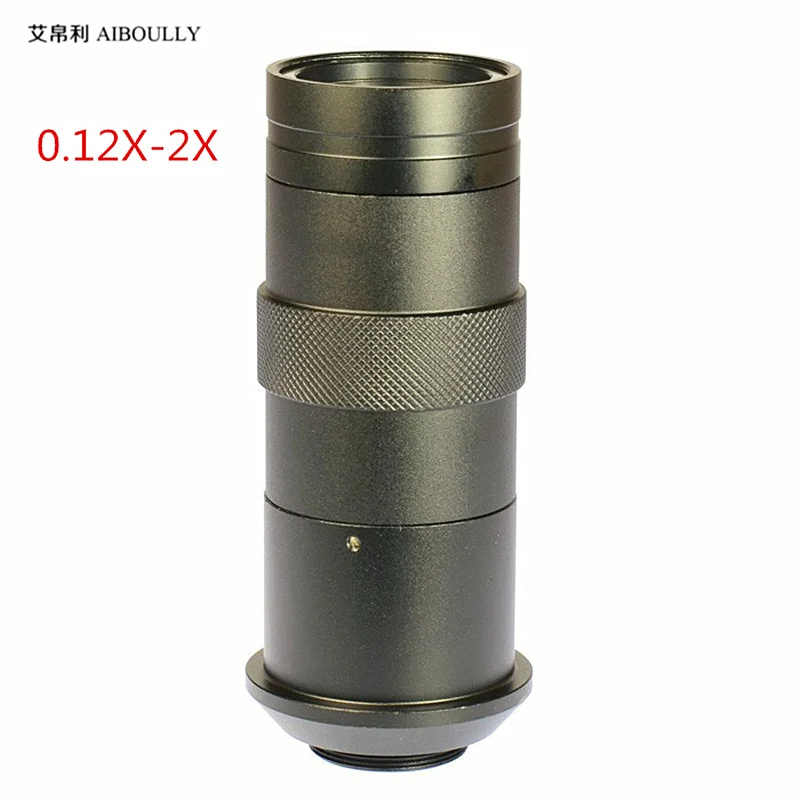 

AIBOULLY C-Mount Lens 8X -100X Zoom WD25-130mm Microscope Monitor Lens Phone Repair Diagnostic Zoom Video microscope
