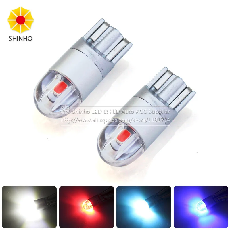 2x T10 168 194 W5W LED Replacement Bulbs For Car Interior License Plate Lights Parking White Blue Red DC12V | Автомобили и