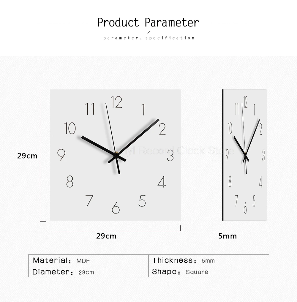 Большие деревянные настенные часы современный дизайн Европа бесшумные цифровые часы квадратные МДФ деревянные подвесные настенные часы домашний Декор стены 12 дюймов