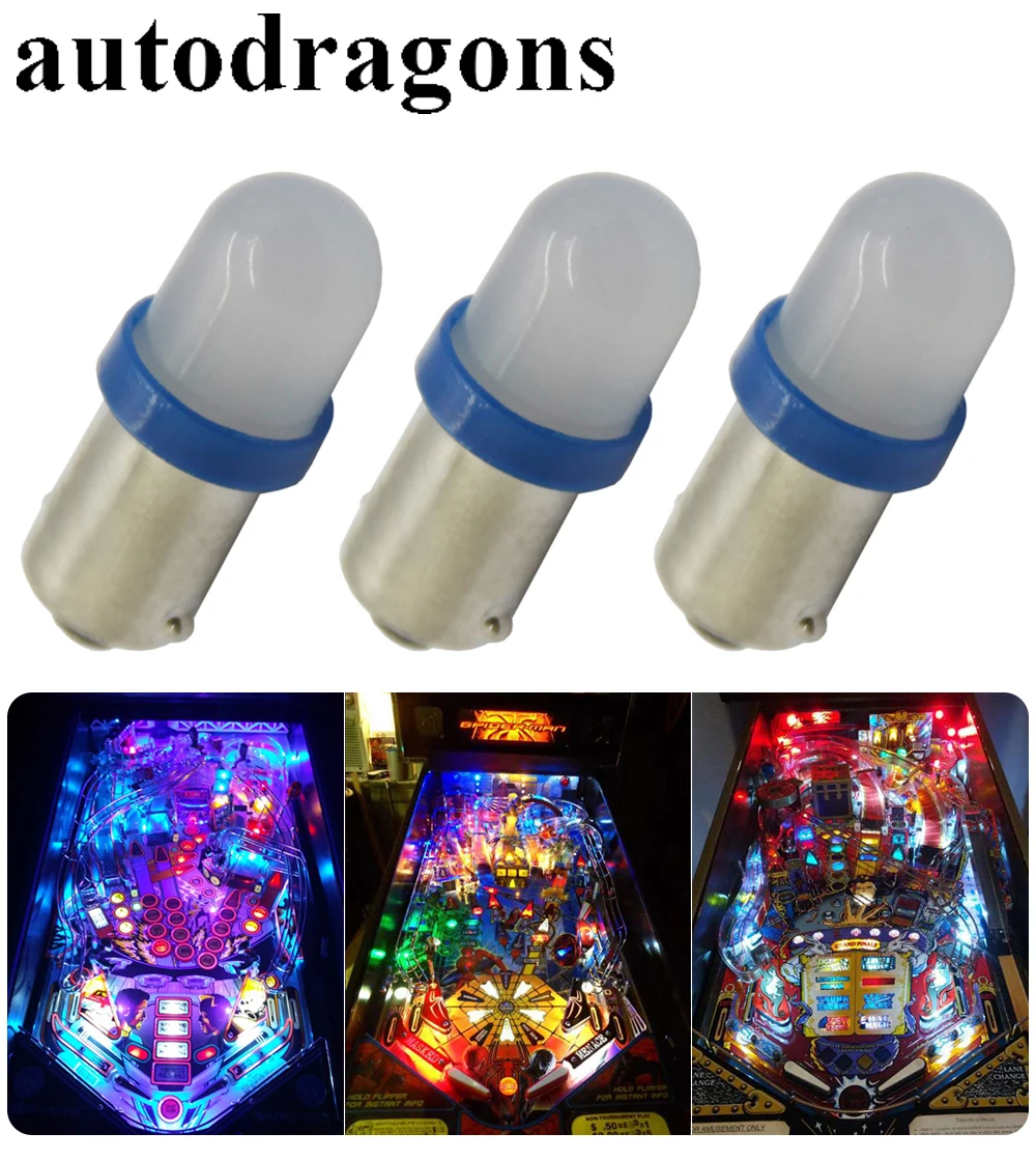 Autodragon 20 шт. BA9S байонетная основа № 44 #47 #1847 AC 6 3 В матовая машина для пинбола